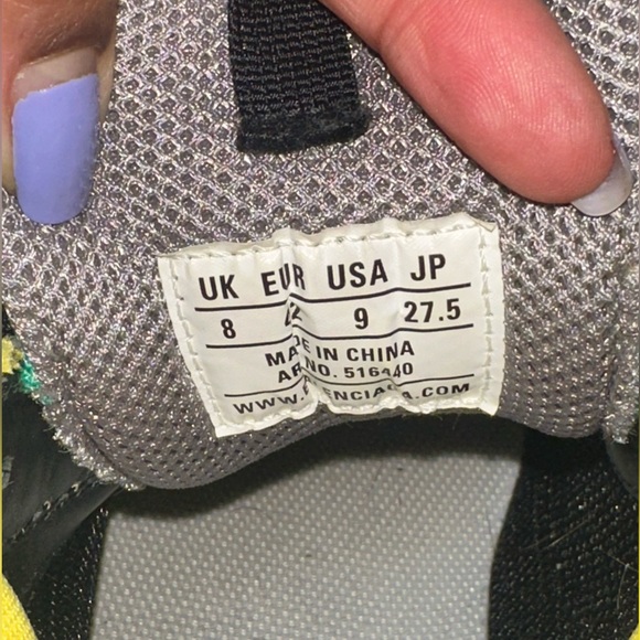 Balenciaga Triple S Sneaker Beige Green Yellow Size 9 US - Picture 7 of 7